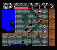 une photo d'Ã©cran de Vampire Killer sur MSX